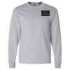 Ultra Cotton Long Sleeve T-Shirt with a Pocket Thumbnail