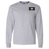 Ultra Cotton Long Sleeve T-Shirt with a Pocket Thumbnail